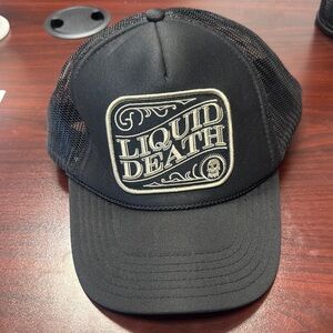 Liquid Death Black Trucker Hat
